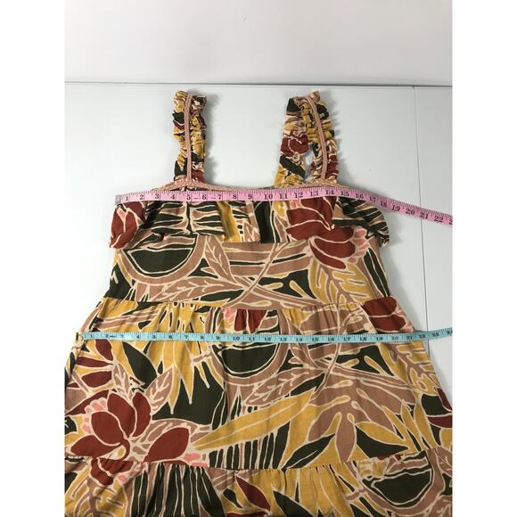 Sezane Filey Linen Sundress Women's 38 Cotton Floral Short Dress Summer Vacation - Picture 11 of 12